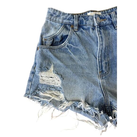 ROLLA’S Dusters High Rise Slim Cut Off Jean Shorts G’Day Mate Aussie 5 Size 23 - Picture 3 of 8